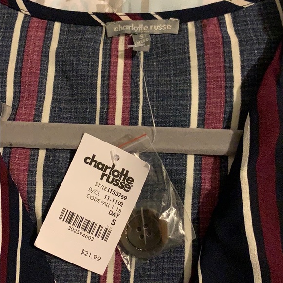 Striped Long Sleeve Blouse - Picture 2 of 4